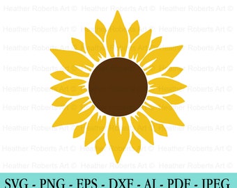 Download Free Sunflower Svg Etsy SVG Cut Files