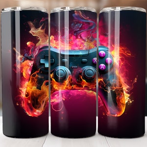 Gamer 20 Unzen Tumbler Wrap, 3D Game Controller Tumbler Wrap, Videospiel-Designs, Videospiel Sublimation, Videospiele Tumbler Wrap, Sublimation