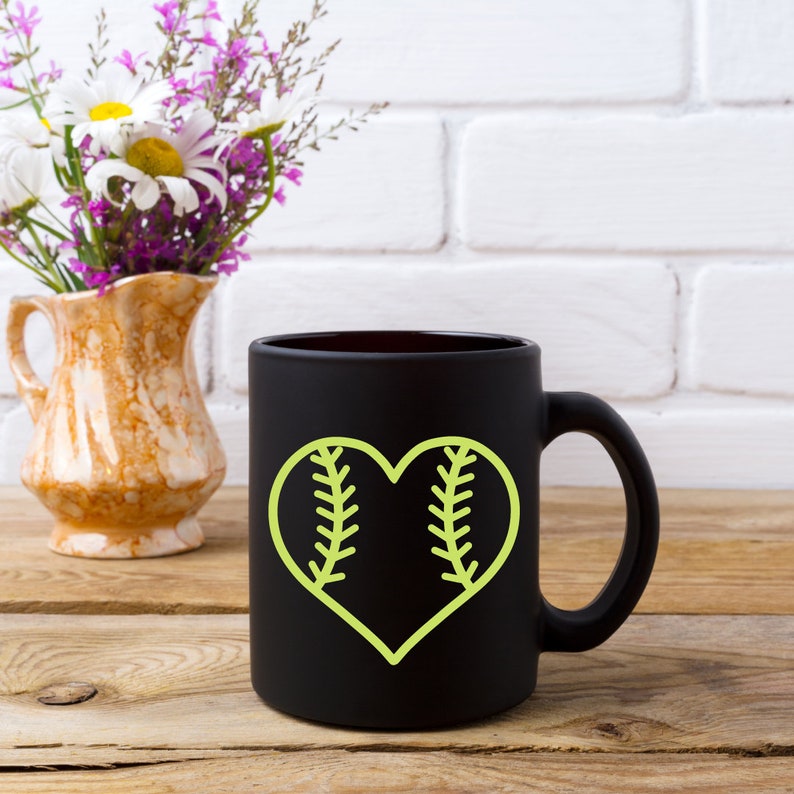 Baseball Softball Heart SVG Baseball Heart Svg Softball Etsy