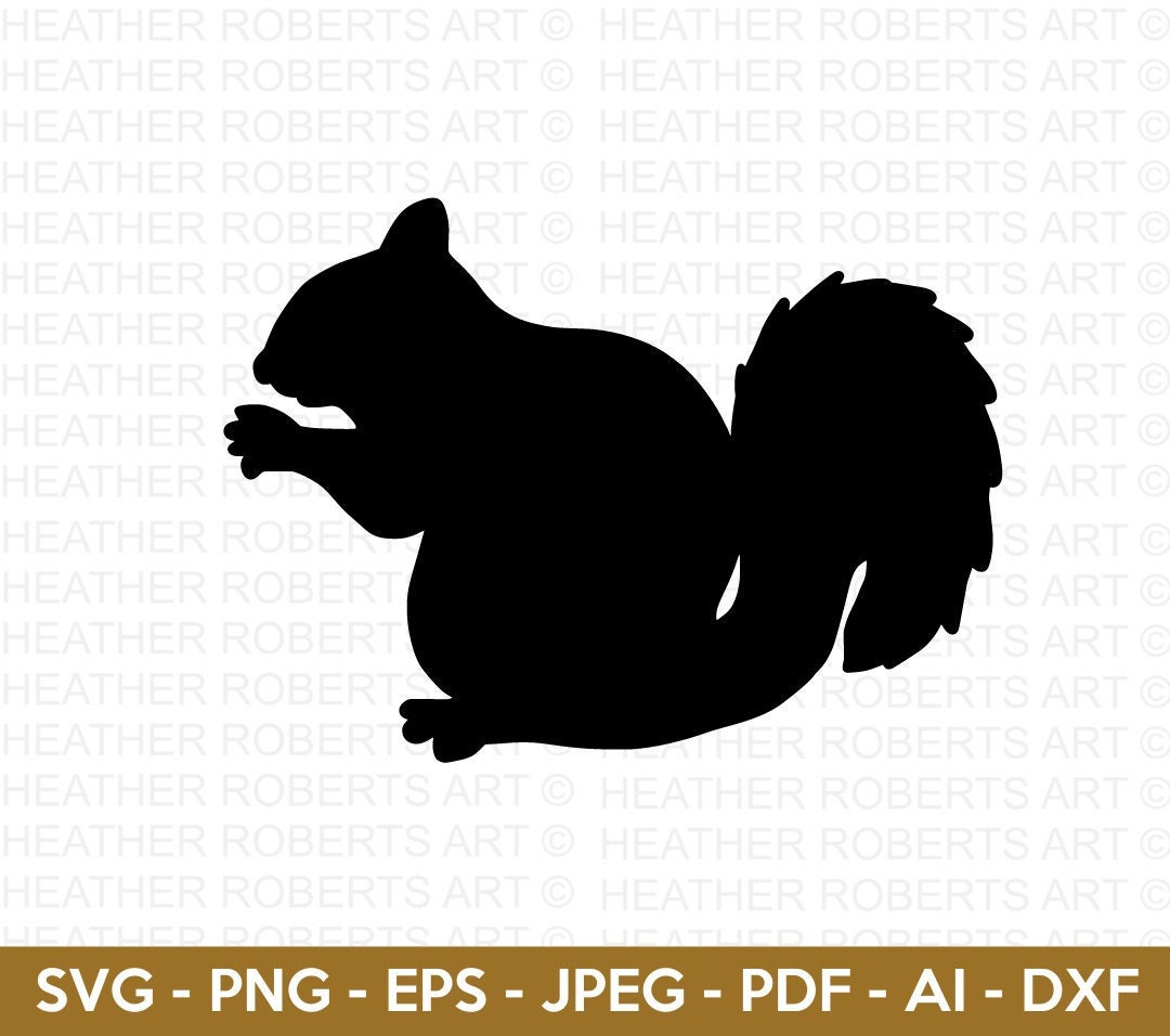Squirrel Svg, Baby Squirrel Svg, Cute Squirrel Svg, Forest Animals Svg, Squirrel Silhouette, Animal Lover Svg, Cut File Cricut, Silhouette