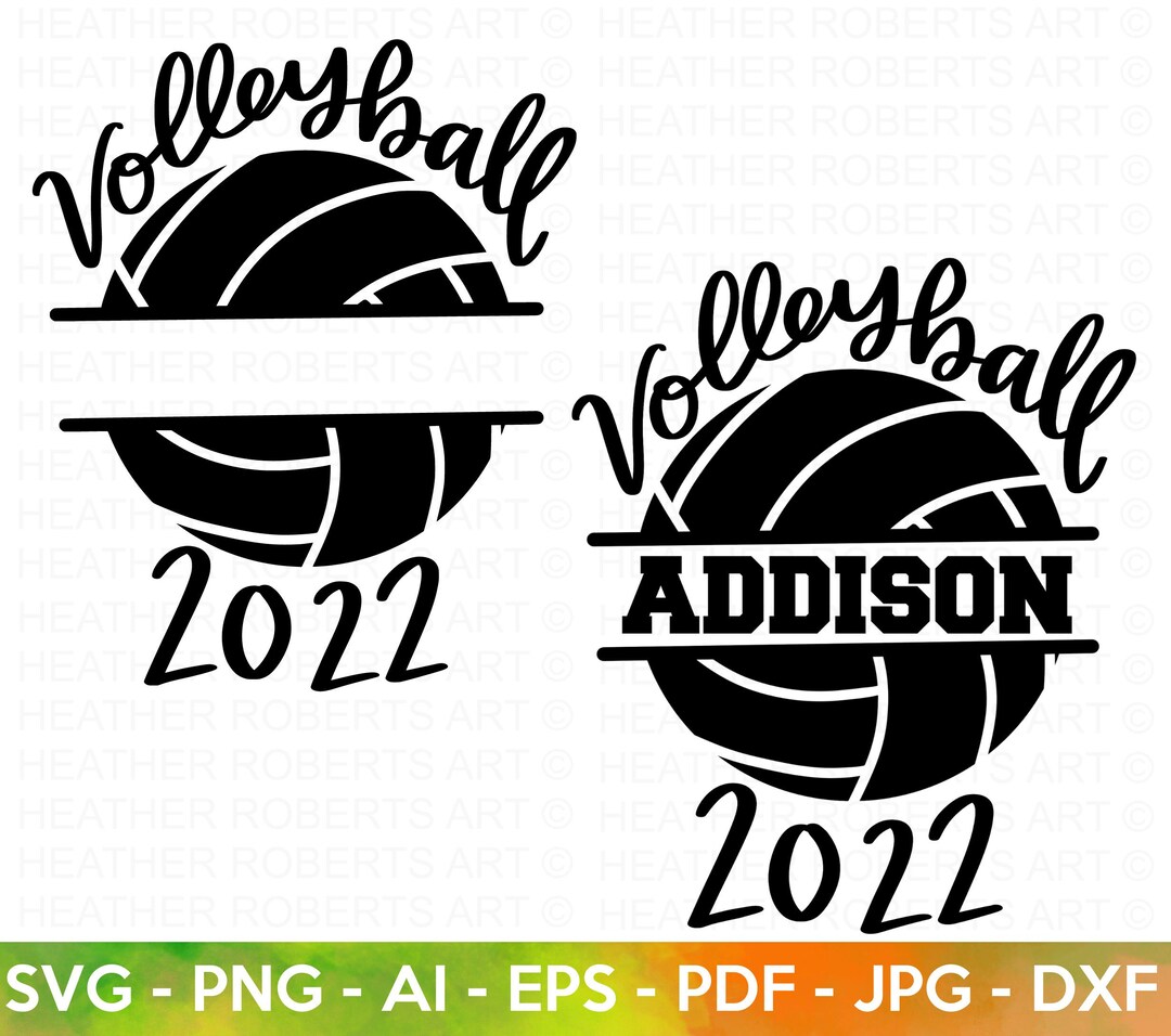 Split Volleyball Monogram 2022 SVG, Volleyball Shirt Svg, Biggest Fan, Volleyball Fan