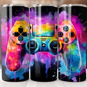 Gamer 20 Unzen Tumbler Wrap, 3D Game Controller Tumbler Wrap, Videospiel-Designs, Videospiel Sublimation, Videospiele Tumbler Wrap, Sublimation