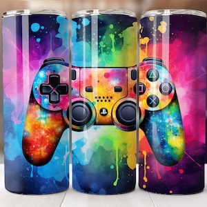 Gamer 20 Unzen Tumbler Wrap, 3D Game Controller Tumbler Wrap, Videospiel-Designs, Videospiel Sublimation, Videospiele Tumbler Wrap, Sublimation