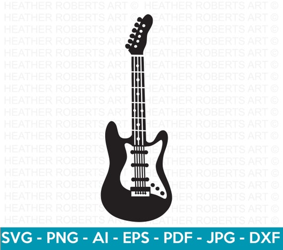 Electric Guitar SVG Clipart: Music Lover Design (Digital Files)