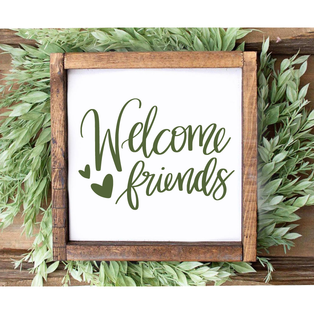 Welcome Friends SVG Welcome Svg Front Door Sign SVG - Etsy