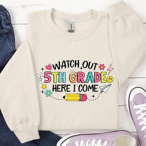 Fifth Grade PNG, Retro Back to School PNG, Team Grade PNG, Retro Teacher Png, School Supplies, Grade Level Png, Back to School, Sublimation