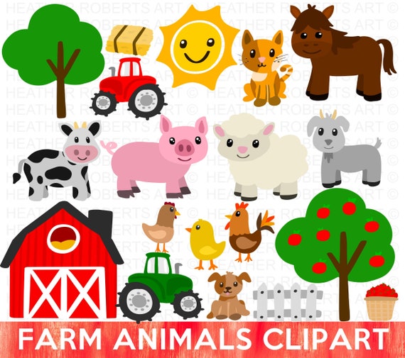 Barn With Animals Clipart