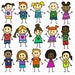 Stick Figures SVG, Stick Children SVG, Stick Boy Clipart, Stick Girl Png, School Children svg, Stick People, Cut File Cricut, Silhouette 