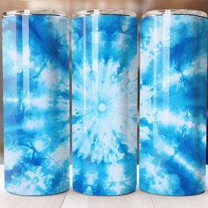 Papier peint tie-dye bleu 20 oz, papier cartonné effet tie-dye, papier peint aux couleurs vives, coupe droite, fuselé, sublimation graphique