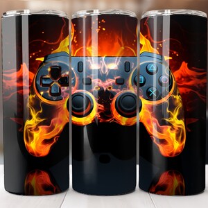 Gamer 20 Unzen Tumbler Wrap, 3D Game Controller Tumbler Wrap, Videospiel-Designs, Videospiel Sublimation, Videospiele Tumbler Wrap, Sublimation