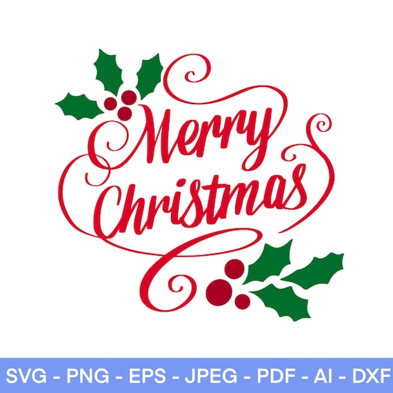 Download Merry Christmas Svg Mistletoe Svg Sign Winter Svg Etsy