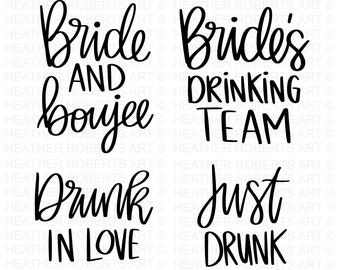 Bachelorette Party SVG Bundle: Bridal Shower Designs (20 Files