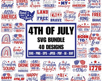 4th of July SVG Bundle,July 4th SVG, fourth of july svg, independence day svg, patriotic svg, cut file for cricut, silhouette