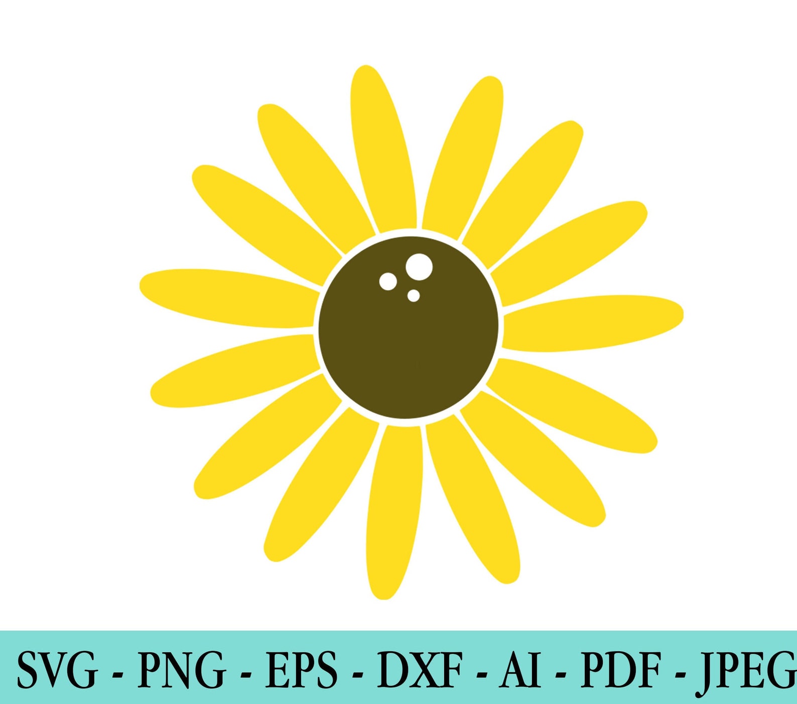 Sunflower SVG Flower Svg Digital Download Clipart | Etsy