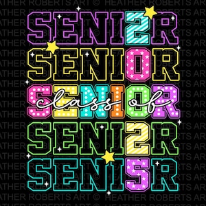 Senior 2025 PNG, Retro Abschluss PNG, Sublimationsdesign, digitaler Download Png, Klasse von 2025 png, High School Senior Shirt Design