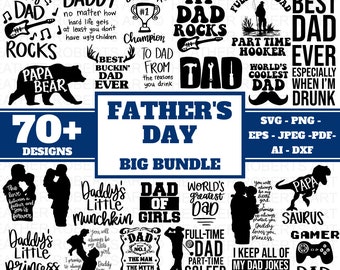 FATHER'S DAY BIG Bundle, Dad Svg Bundle, Gift for Dad, Heather Roberts Art Bundle, Father's Day Designs, Cut Files Cricut, Silhouette