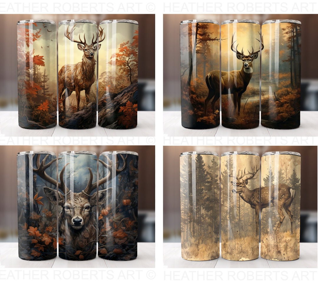 Deer Hunting Tumbler Wrap Bundle: 20 Oz PNG Designs (digital Download ...