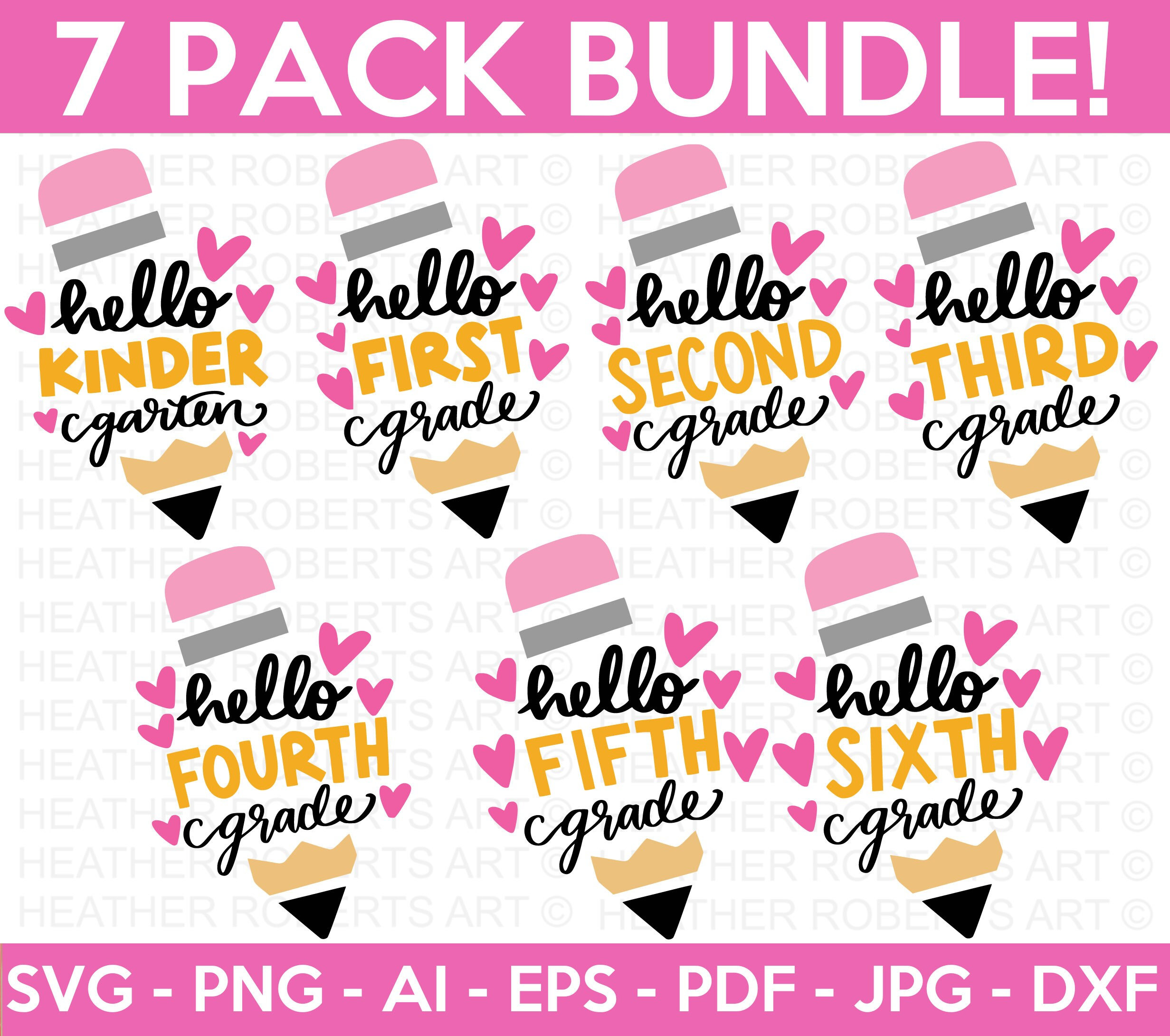 Back to School SVG Bundle, Pencil SVG, Grade Level Vibes Svg, Teacher ...