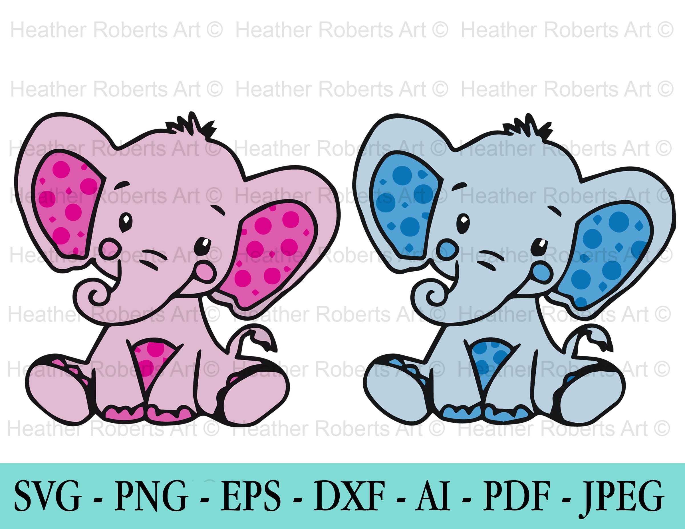 Download Baby Elephant Svg Bundle Cut Elephant Clipart Baby Shower Etsy