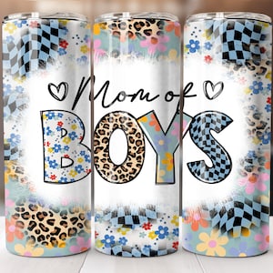 Envoltura de vaso para el día de la madre de mamá de niños, diseños de sublimación de vaso delgado de 20 oz PNG, vaso de mamá PNG, regalo para envoltura de vaso de mamá