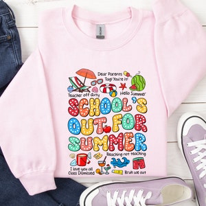 Die Schule ist für den Sommer PNG, Lehrer Design Png, Letzter Schultag Png, lustige letzte Schultag Sublimation, Schulen für den Sommer