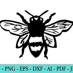 Bee SVG, Honeybee SVG, Bumblebee SVG, Honey Comb Svg, Clipart, Iron on Vinyl, Sublimation, Png, Dxf, Cut File Cricut, Silhouette