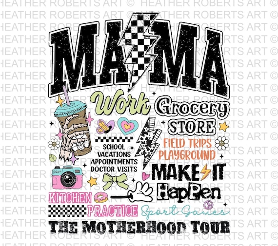 Mama Tour Png: Motherhood Clipart (Digital Download)