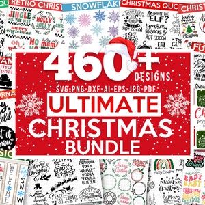 CHRISTMAS ULTIMATE BUNDLE, 460 Designs, Heather Roberts Art Bundle, Christmas svg, Winter svg, Holidays, Cut Files Cricut, Silhouette