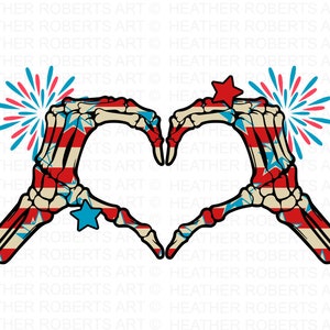 Skelethand PNG-sublimatie, 4 juli png, Fourth of July png, vlag van de VS png, patriottisch, Independence Day-shirt