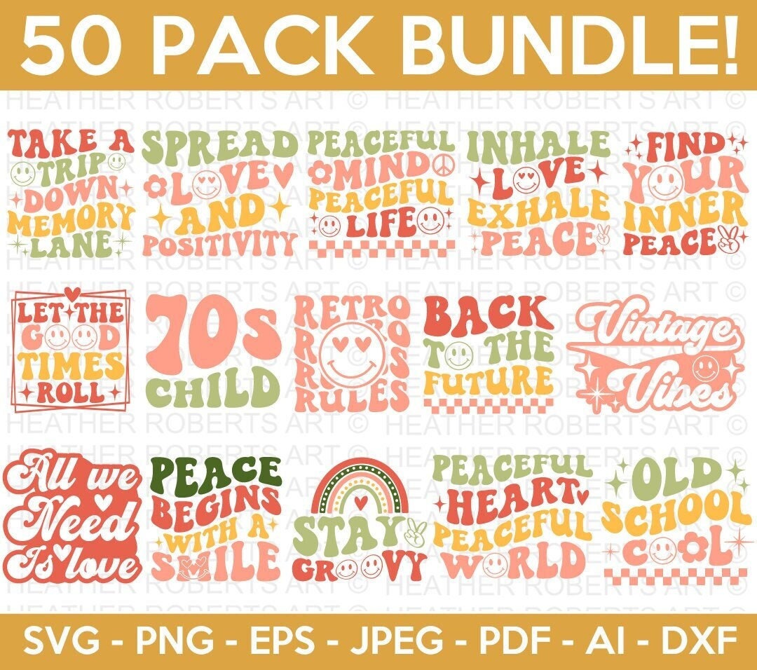 Hippie SVG Bundle, Hippie Svg, Peace Svg, Inspirational Svg ...