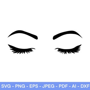 Eyelashes SVG,, Eyebrows SVG, Woman Eyelashes SVG, Makeup svg, Mascara svg, Lashes svg, Cut File Cricut, Silhouette, Instant Download
