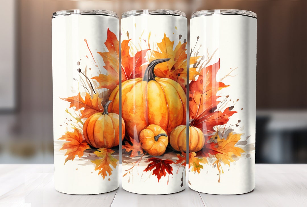 Fall Pumpkin 20 Oz Tumbler Wrap, Autumn Tumbler Wrap, Vibrant Wrap ...