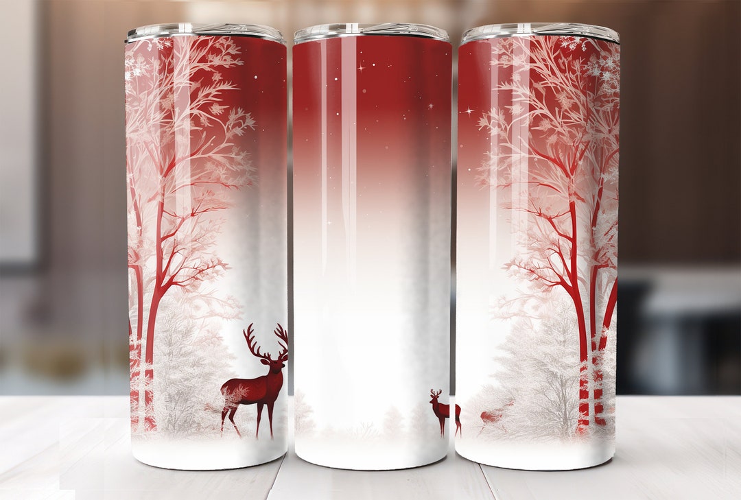 Christmas 20 Oz Skinny Tumbler Wrap Christmas Design Tumbler - Etsy