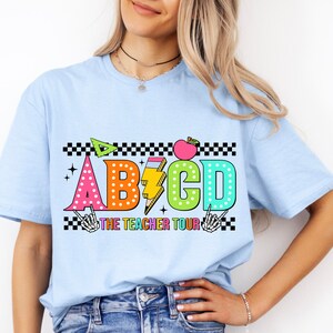 Retro Teacher Png, ABCD Teacher Tour Png, Back To School, End of Year Pnh, Teacher Gift, Kindergarten Teacher Png, Elementary School