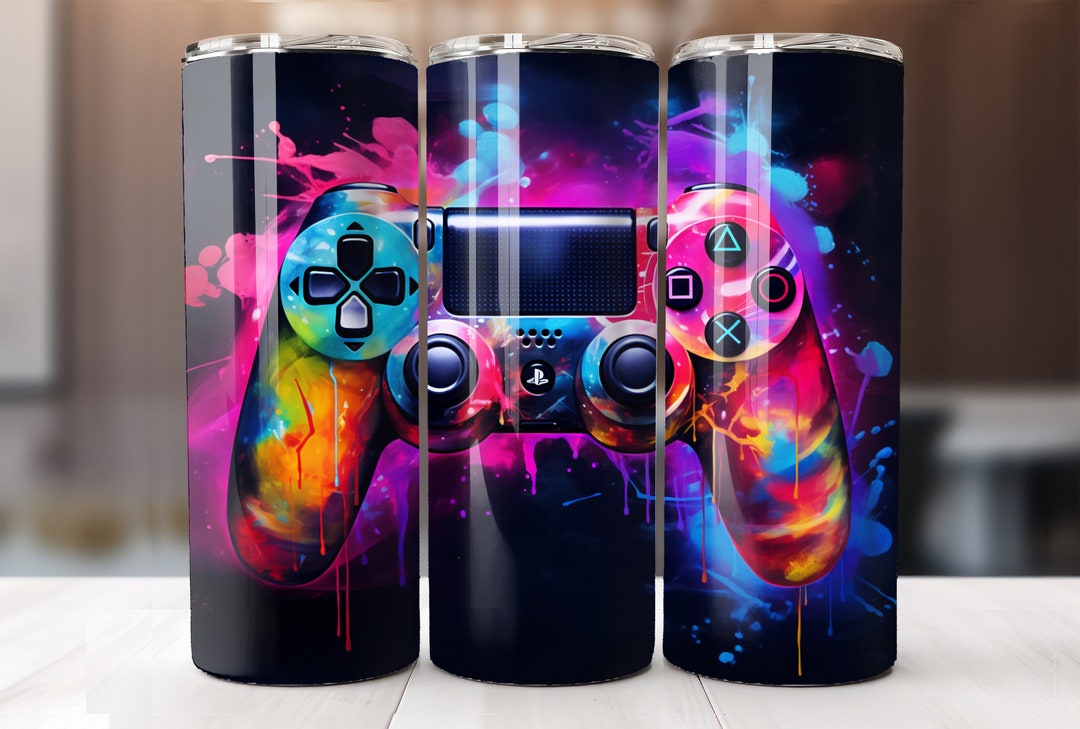 Gamer 20 Oz Tumbler Wrap, 3D Game Controller Tumbler Wrap, Video Games ...