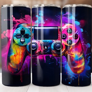 Gamer 20 Unzen Tumbler Wrap, 3D Game Controller Tumbler Wrap, Videospiel-Designs, Videospiel Sublimation, Videospiele Tumbler Wrap, Sublimation