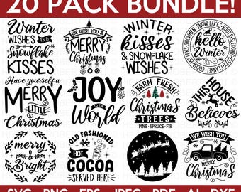 Christmas SVG Bundle, Christmas SVG, Merry Christmas SVG