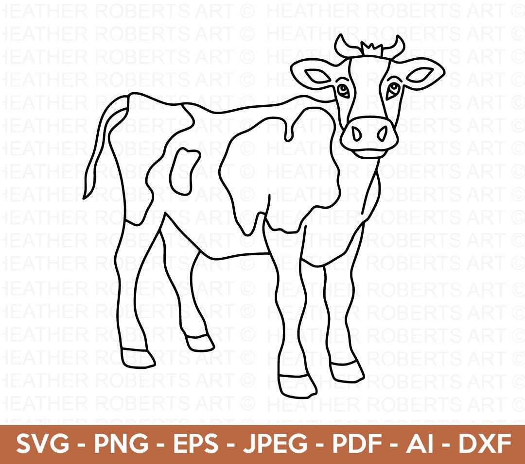 Cow Outline SVG Farm Animal Clipart digital Files Etsy cow-outline-svg-farm-animal-clipart-digital-files-etsy