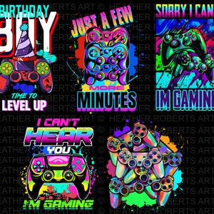 Gamer PNG Sublimation Bundle: Video Game Controller Designs (digital ...