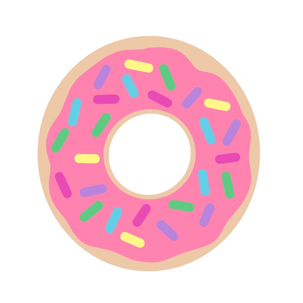 Donut SVG, Doughnut SVG, Cake svg, Candy, Donut Cut File, Sprinkle Donut SVG file, Printable Donut, Vector, Cut File Cricut, Silhouette