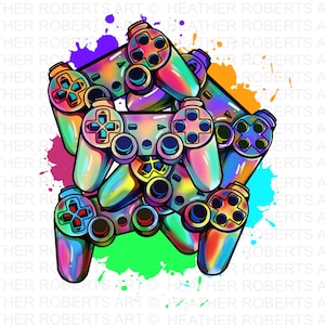 Game Controller Sublimation, Gamer Shirt PNG, Videospiele PNG, Game Controller PNG, Spieltag PNG, Lustiger Gamer PNG, Sublimation