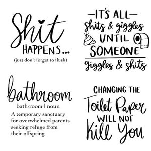Bathroom SVG Bundle, Bathroom Quote, Restroom svg, Potty Dance svg, Farmhouse svg, Bathroom Sign SVG, Funny Bathroom SVG, Cut File Cricut image 4