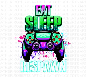 Sweat à Capuche Gamer Geometry 'Eat Sleep Dash Repeat' - 241g - Coupe Classique Col Tissé