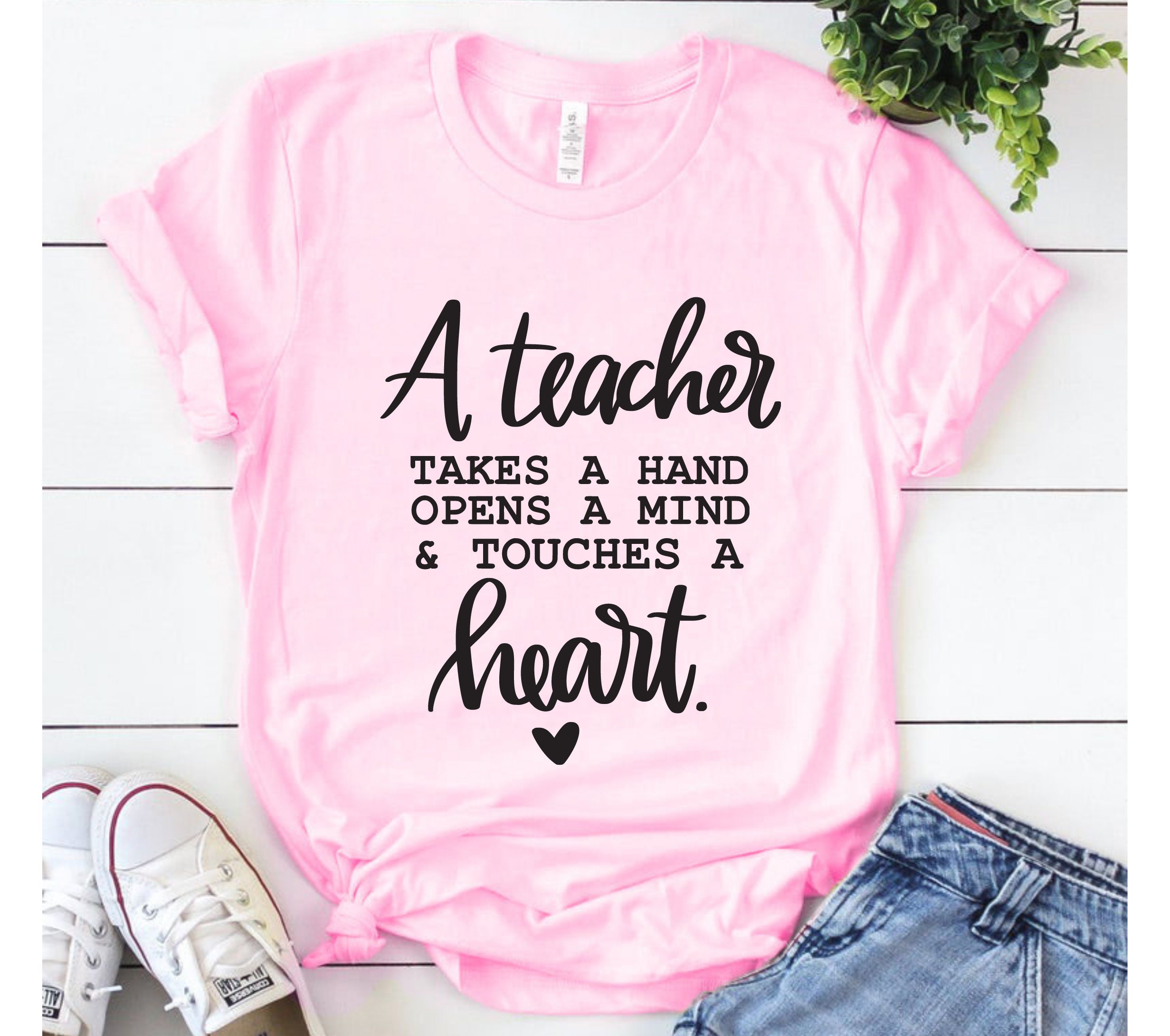 Teacher Touches A Heart SVG Teacher Sublimation Teacher Svg - Etsy