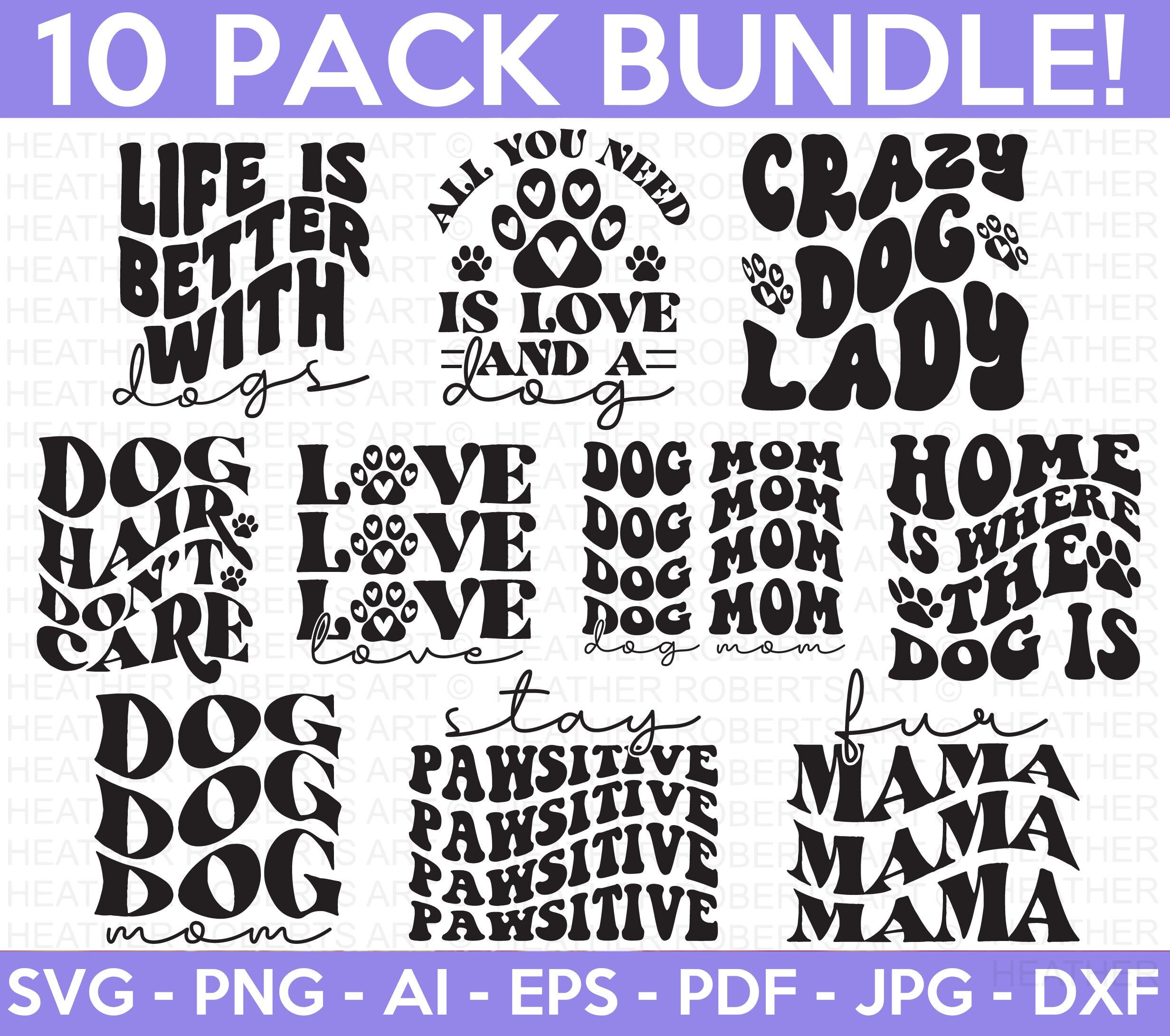 Dog Quotes Retro SVG Bundle Dog Quotes SVG Fur Mom Svg Dog - Etsy Australia
