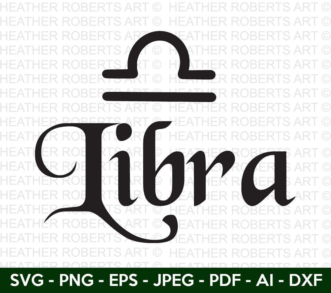 Libra SVG, Libra Zodiac Svg, Zodiac Signs SVG, Astrology
