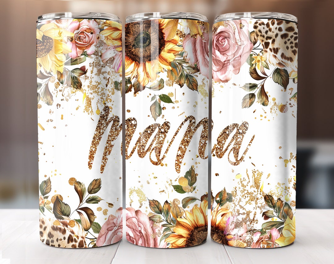 Mother's Day Tumbler Wrap, Floral Mom Wraps for Sublimation, Mothers