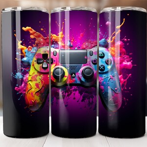 Gamer 20 Unzen Tumbler Wrap, 3D Game Controller Tumbler Wrap, Videospiel-Designs, Videospiel Sublimation, Videospiele Tumbler Wrap, Sublimation