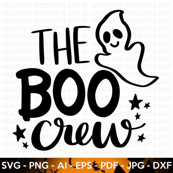 The Boo Crew SVG, Halloween SVG, Halloween Shirt svg, Ghost svg, Halloween Onesie svg, Halloween Family Shirt SVG, Cut Files for Cricut