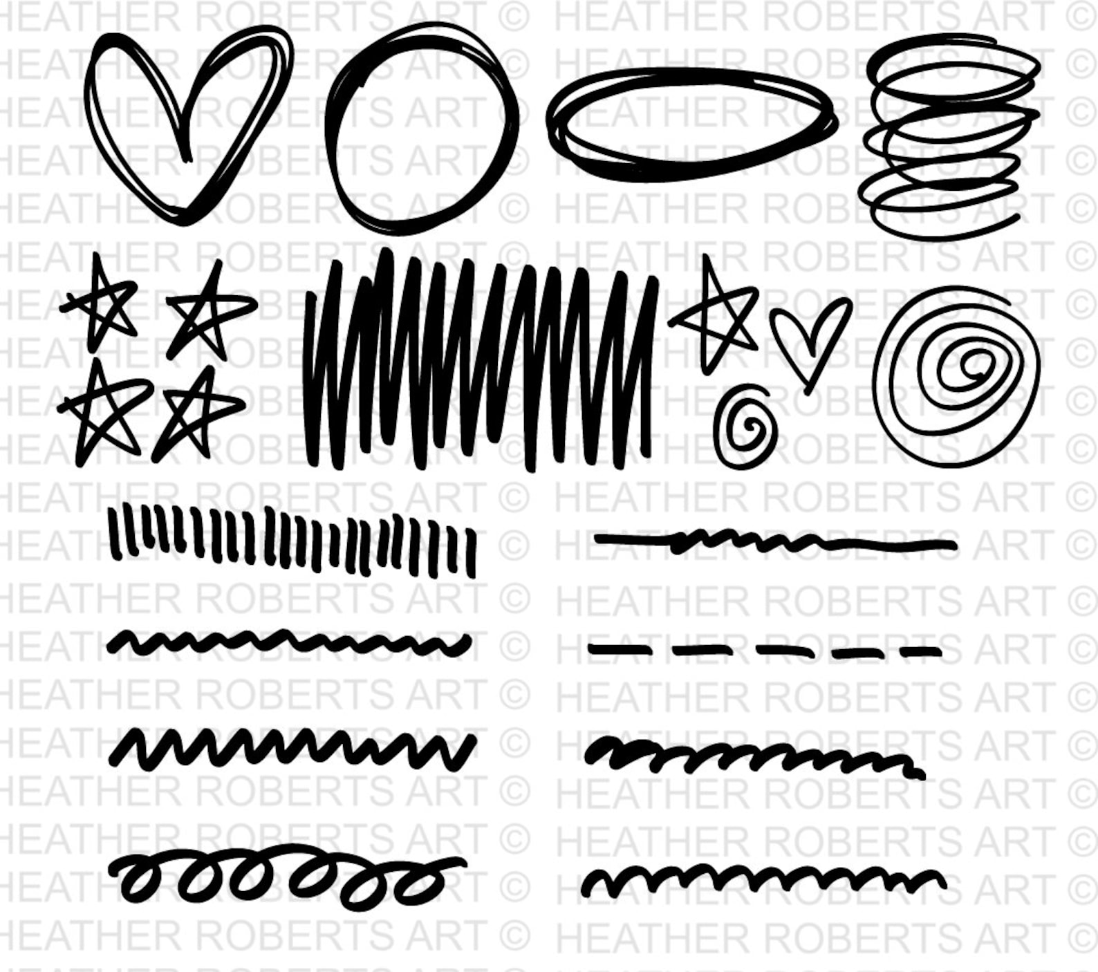 Scribble SVG Bundle Scribble Lines Svg Scribble Doodle Svg. Etsy
